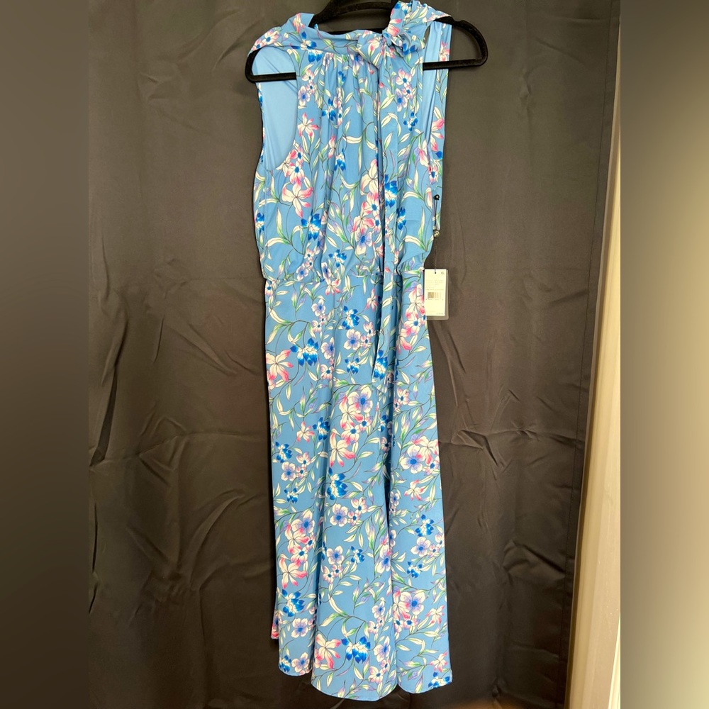 Floral Printed Tie Neck Dress never worn, new with tags.